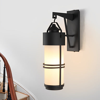 Country Retro Waterproof Black American-style Wall Lamp Exterior Lights