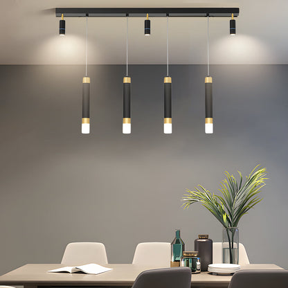 Minimalist Linear Strip 3 Step Dimming Modern Dining Chandelier Spotlight