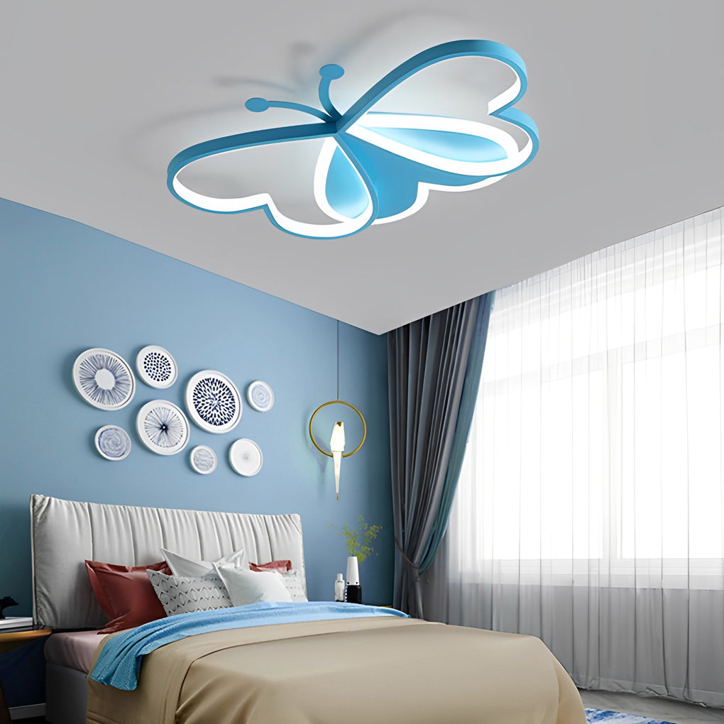 Creative Butterflies Shaped LED Modern Ceiling Lights Flush Mount Lighting