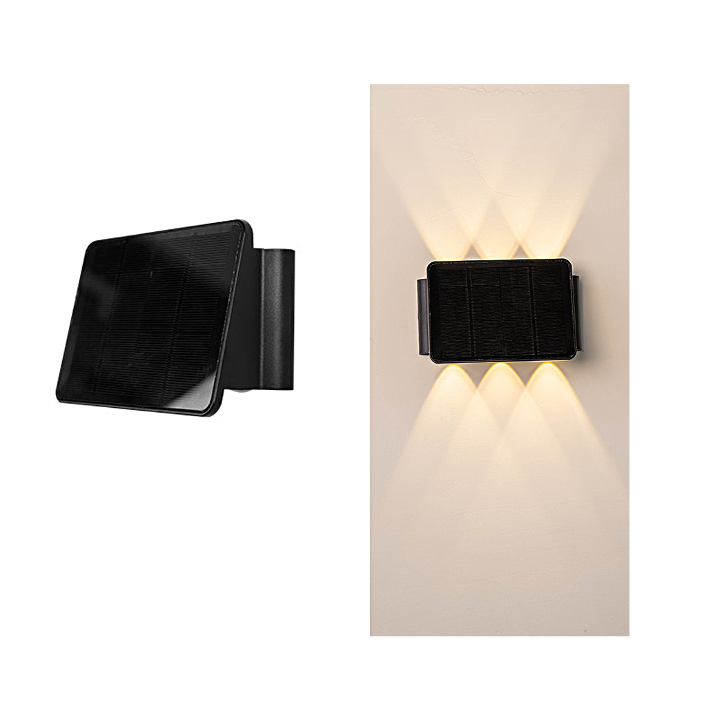 Up and Down Lighting LED Waterproof Black Modern Solar Wall Lights