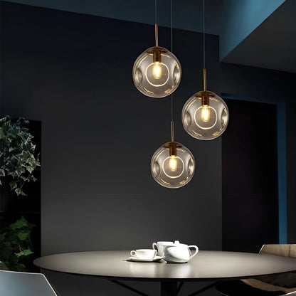 Creative Glass Globe Metal Nordic Small Chandelier Pendant Lighting