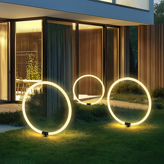 Ring Minimalist LED Waterproof Modern Outdoor Lawn Lamp Landscape Lighting