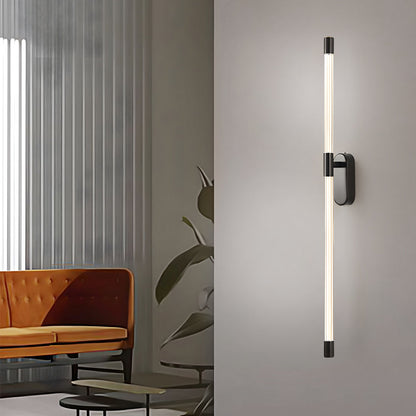 Acrylic Tube Tall Linear Wall Semi-Flush Mount Sconce