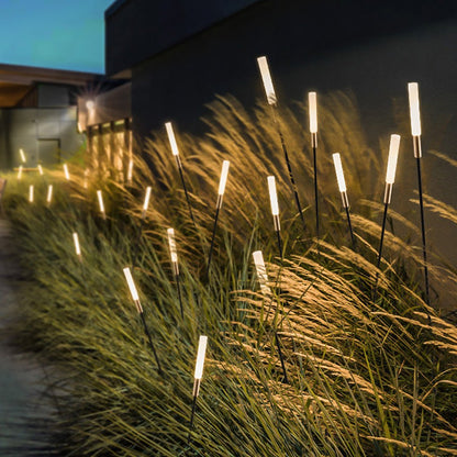 Reed & Cattail Outdoor Column Lights Low Voltage Solar LED Landscaping Garden Lawns Lighting