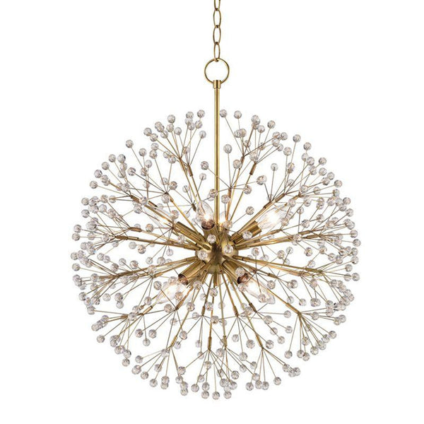 Chandelier, 8-Light, Aged Brass, 20"W (6020-AGB 9ZC8F)