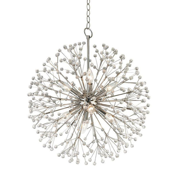 Chandelier, 8-Light, Polished Nickel, 20"W (6020-PN 9ZC8G)