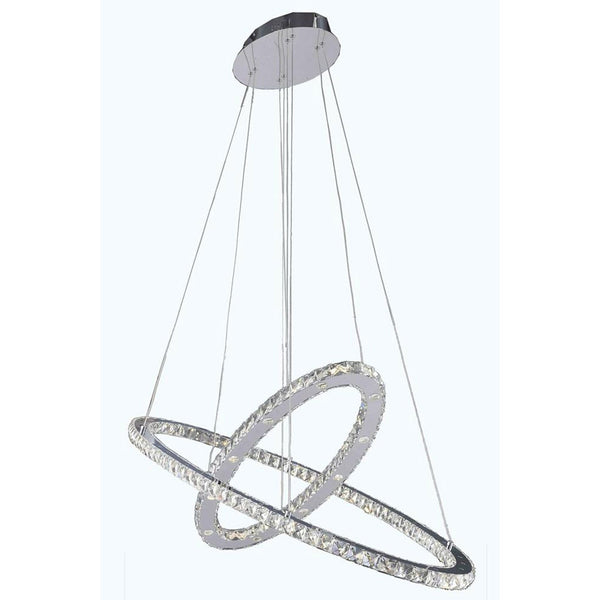 Chrome 50-Light LED Chandelier with Royal Cut Crystal