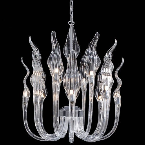 Metropolitan Chrome and Clear Glass 16-Light Chandelier