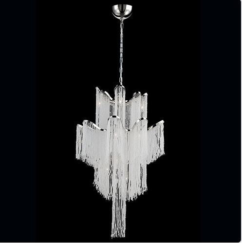 Nickel 12-Light 23.5-Inch Wide Chandelier with Clear Crystal