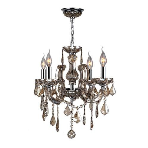 Chrome Four-Light Chandelier