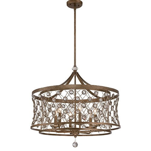 Vel Catena Arcadian Gold Six-Light Drum Pendant