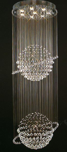 8 light polished chrome galaxy Contemporary Crystal Chandelier