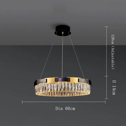 Siena Contemporary Crystal Light Fixture