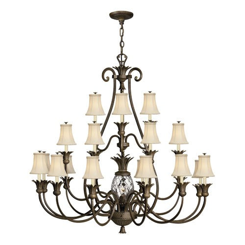 Plantation Pearl Bronze Twenty-Two Light Chandelier