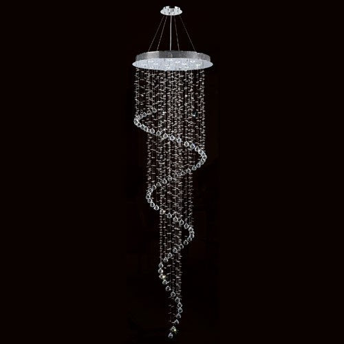 Corp Helix 12-Light Chrome Finish with Clear-Crystals Chandelier