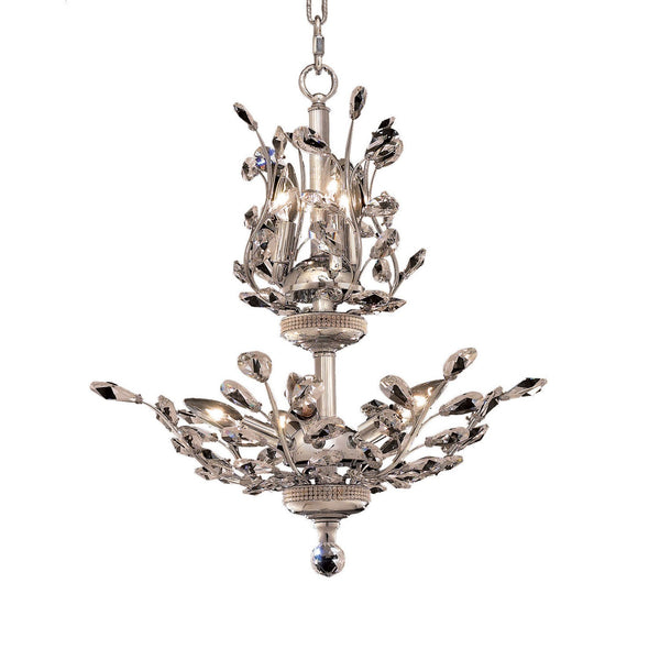 Eight-Light 21-Inch Chandelier with Royal Cut Clear Crystal