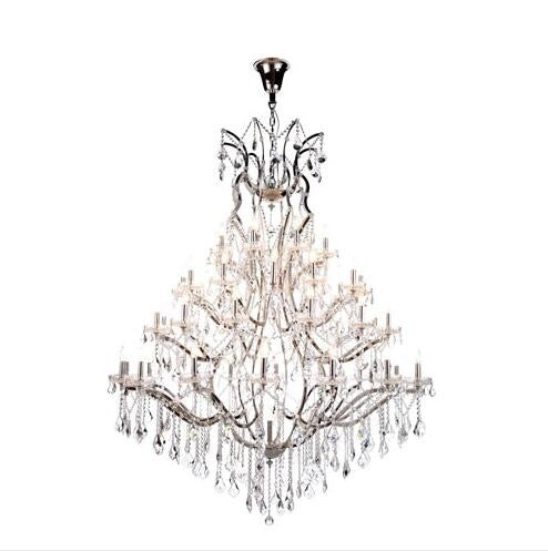 Nickel 49-Light Chandelier with Clear Crystals