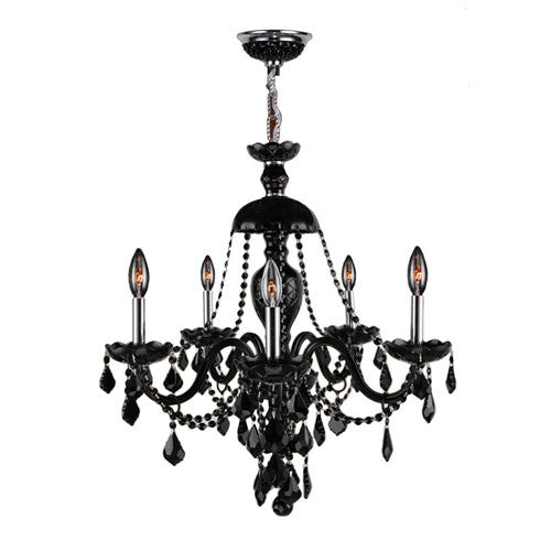 Polished Chrome Five-Light Chandelier