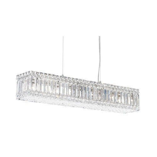 Stainless Steel 10-Light Clear Spectra Crystal Pendant Light, 29.5W x 5H x 29.5D