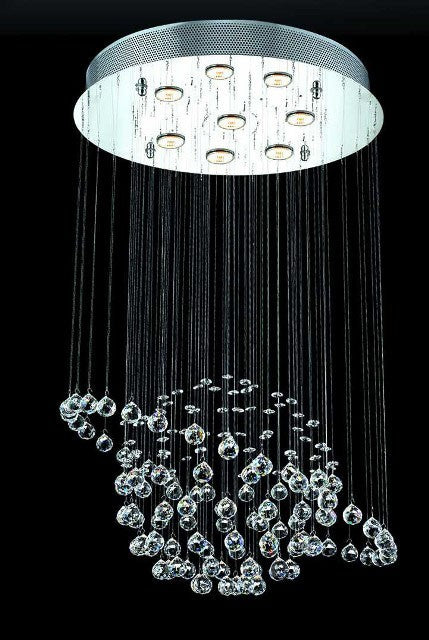 6 light polished chrome galaxy Contemporary Crystal Chandelier