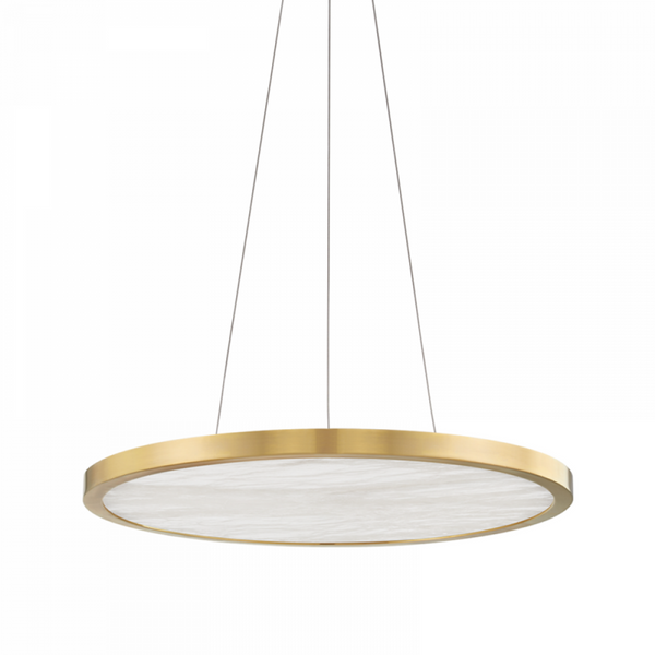 Pendant, 1-Light, LED, Aged Brass, 24"W (6324-AGB A8J96)