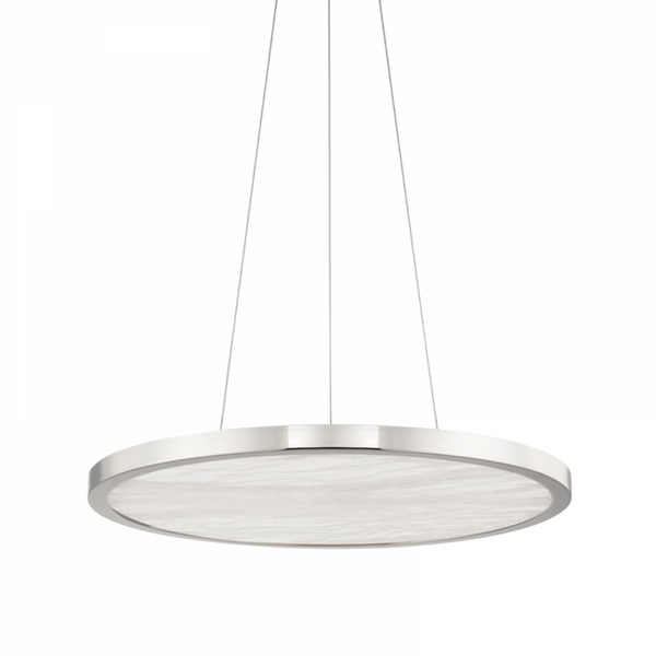 Pendant, 1-Light, LED, Polished Nickel, 24"W (6324-PN A8J97)