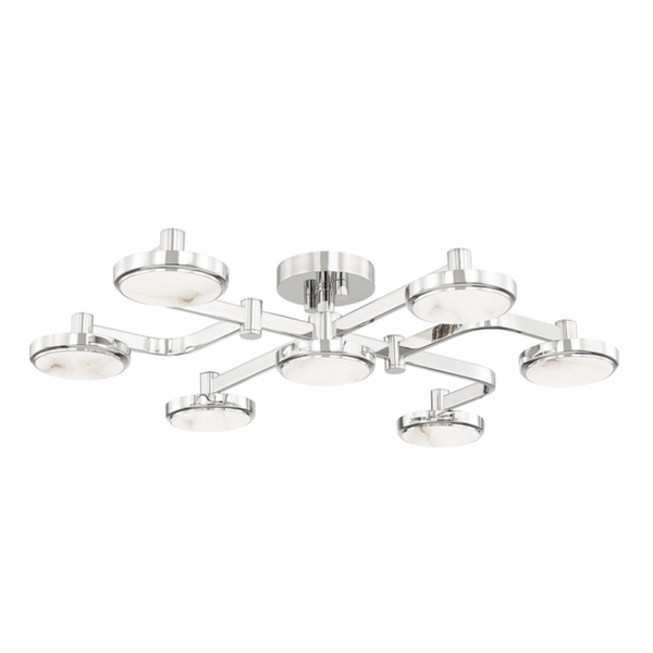 Chandelier, 6-Light, LED, Polished Nickel, 29"W (6332-Pn A8L7N)