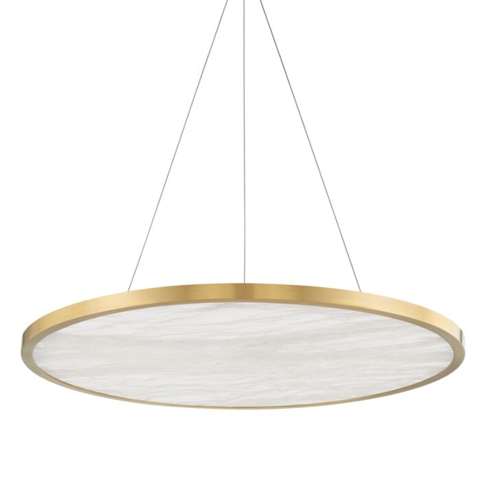 Eastport 1-Light LED Pendant in Aged Brass