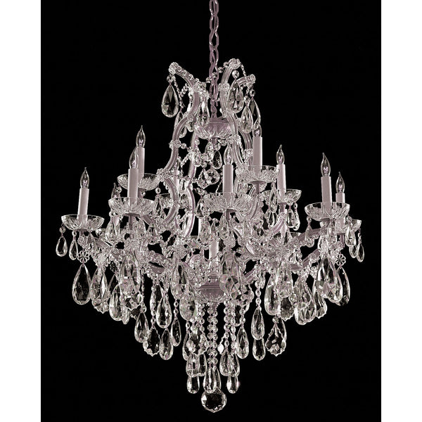 Polished Chrome Thirteen-Light Chandelier with Swarovski Spectra Crystal<br ><br >