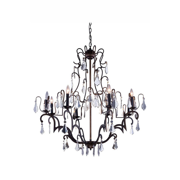 Charlotte Antique Bronze Forty-Inch Chandelier