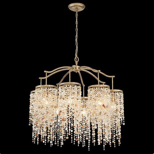 Silver Eight-Light Chandelier