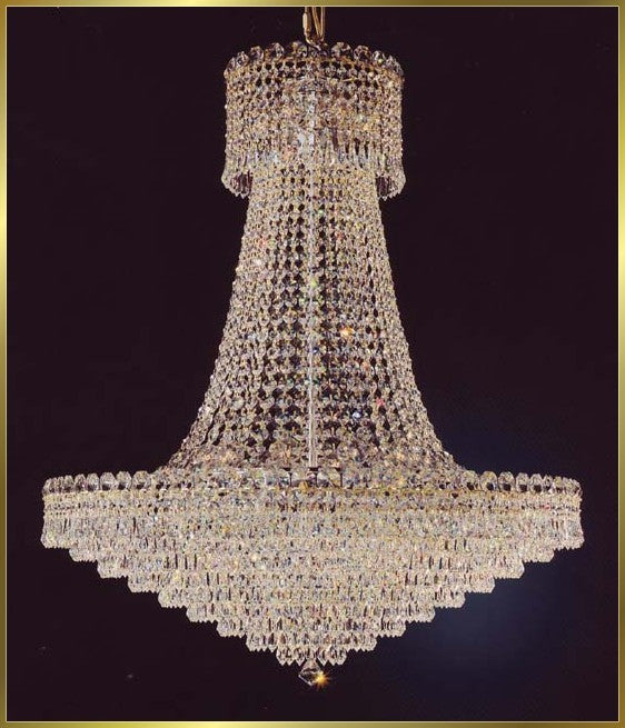 18 lights crystal chandelier in gold plated finish