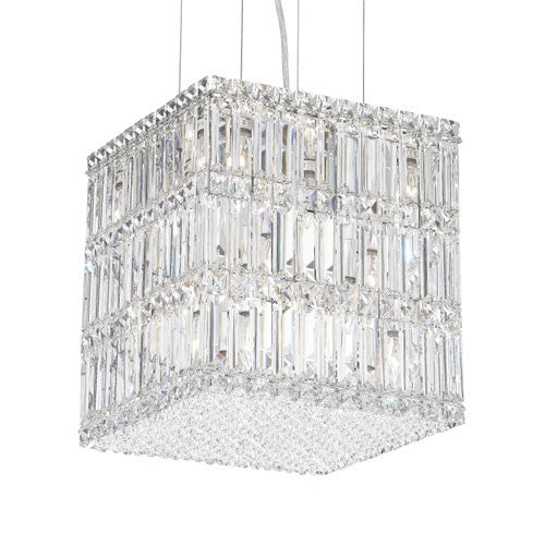 Stainless Steel 13-Light Clear Spectra Crystal Pendant Light, 12W x 13H x 12D