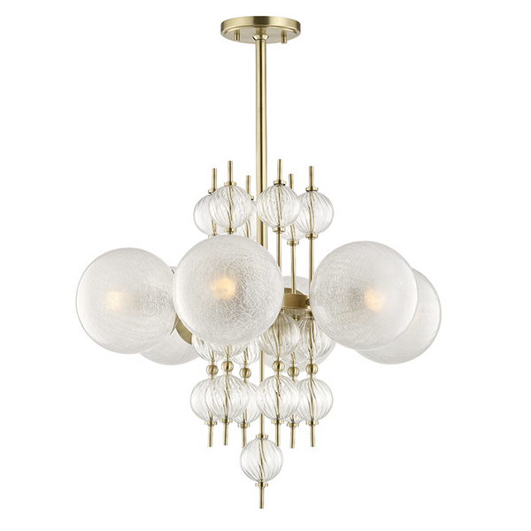 Chandelier, 6-Light, Aged Brass, 27.25"W (6427-AGB A2KTU)