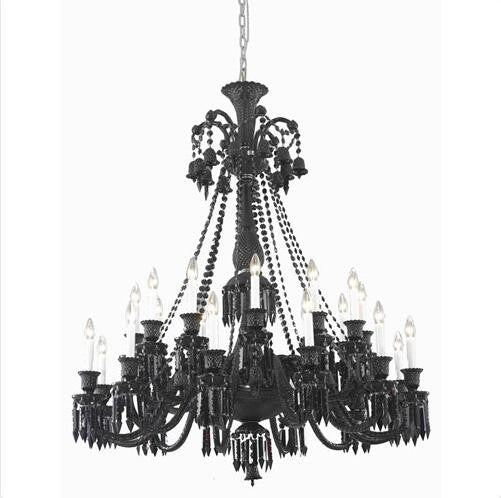 Black 24 Light 50-in Chandelier