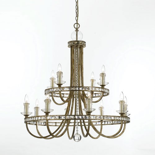 Candice Olson Aristocrat Soft Gold Twelve-Light Chandelier by Candice Olson