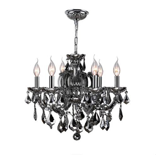 Chrome Six-Light Chandelier