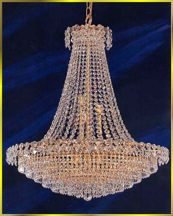 13 lights crystal chandelier in gold plated finish