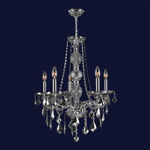 Polished Chrome Five-Light Chandelier