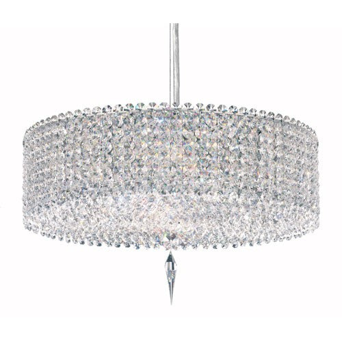 Stainless Steel Five-Light Clear Spectra Crysta Pendant Light, 16W x 9H x 16D