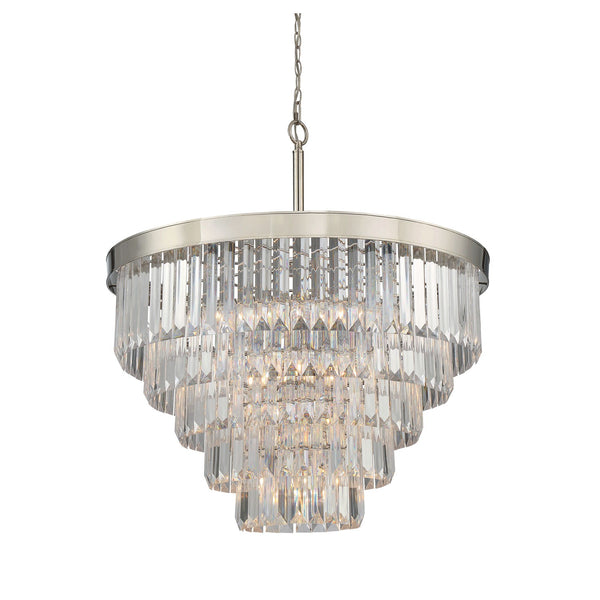 Tierney Polished Nickel Nine-Light Pendant