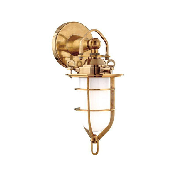 Bathroom Wall Sconce, 1-Light, Aged Brass, 15"H (6501-AGB MCXK)