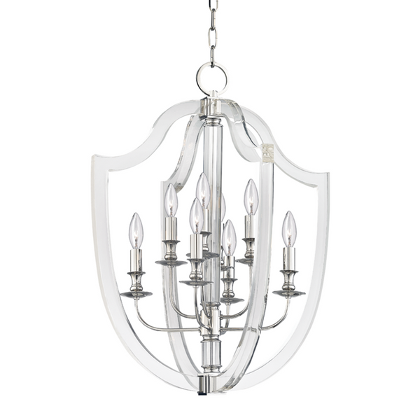 Pendant, 8-Light, Polished Nickel, 21.25"W (6520-PN 9ZCAJ)