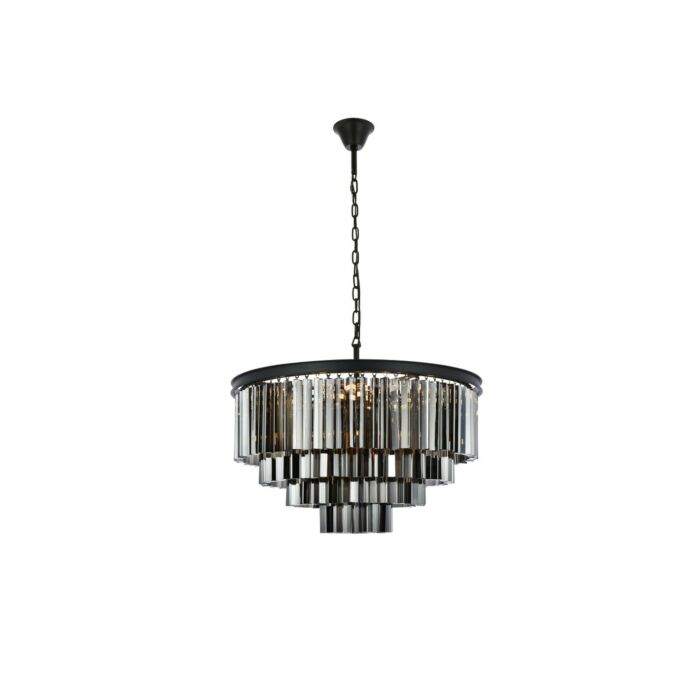 Sydney 17-Light Chandelier in Matte Black