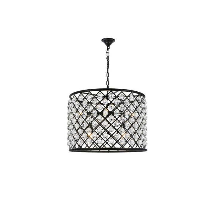 Madison 8-Light Chandelier in Matte Black