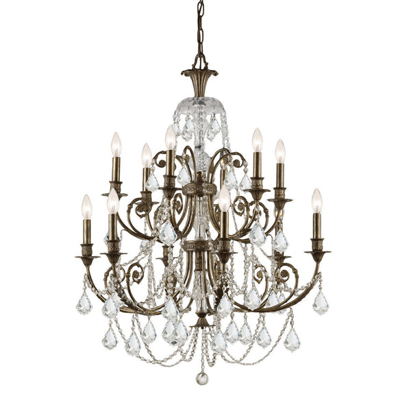 Group St. Regis Clear Swarovski Spectra Crystal Twelve-Light Chandelier