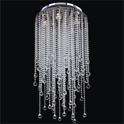 Crystal Rain Crystal Five Light Flush Mount