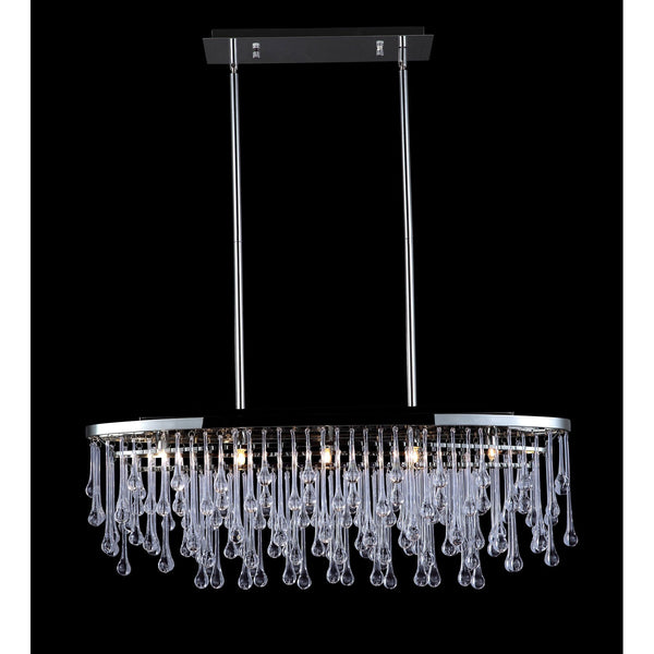 Nickel Five-Light Chandelier