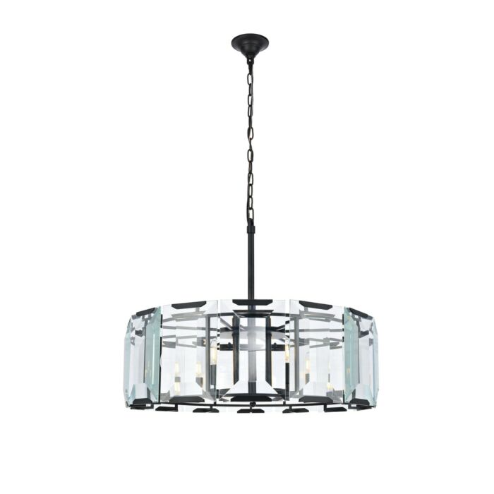 Monaco 8-Light Chandelier in Flat Black