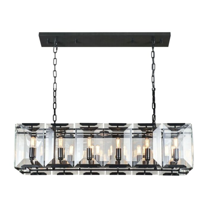 Monaco 12-Light Chandelier in Flat Black